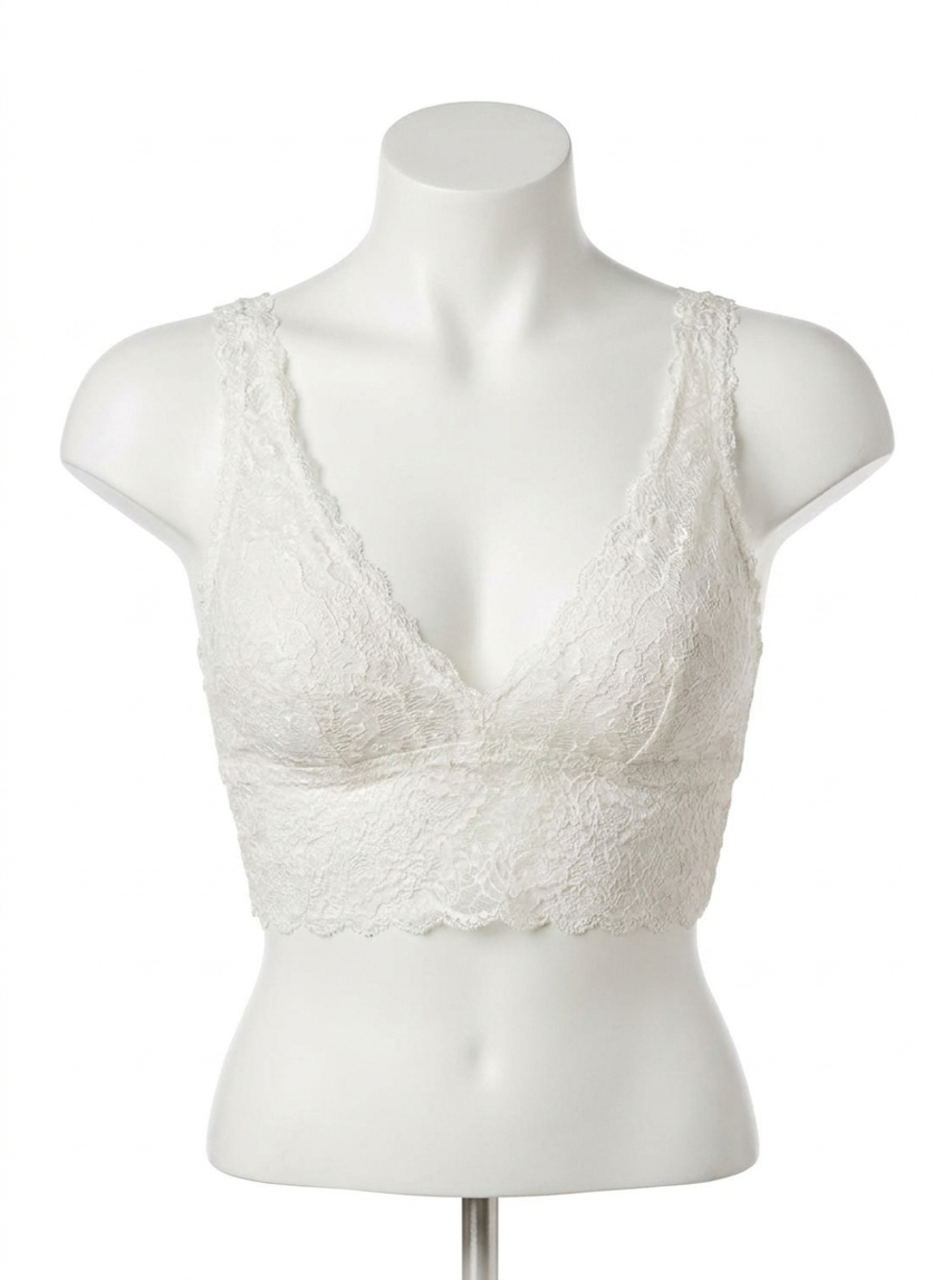 NEW COSABELLA women's never say never extended plunge longline bralette in white